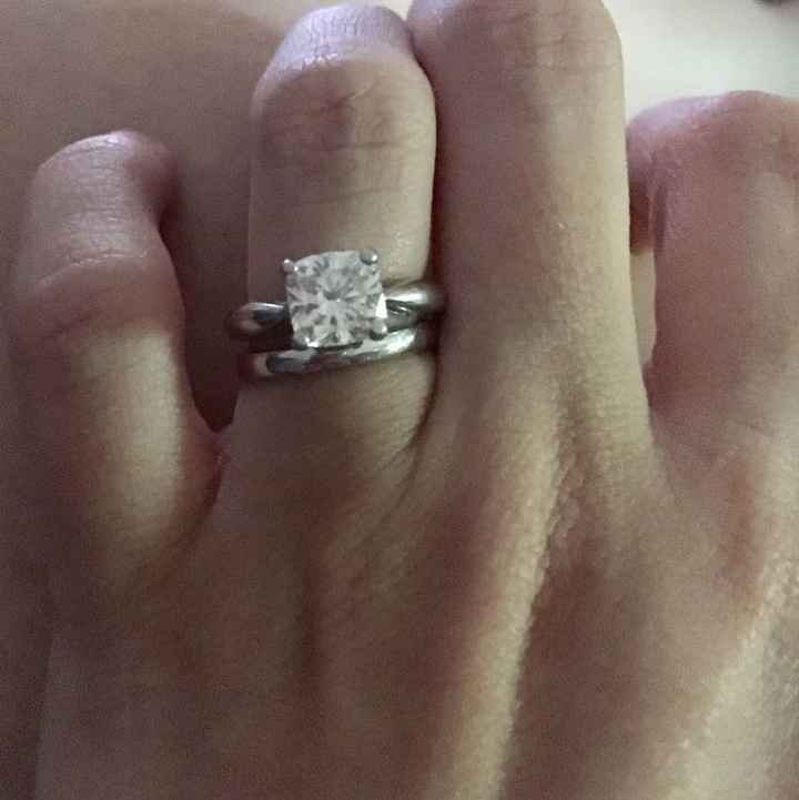 Engagement ring with plain band store