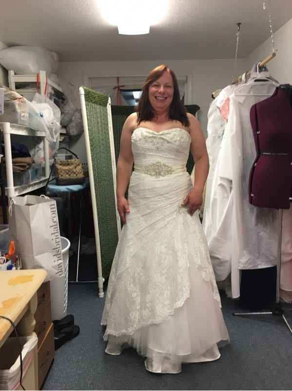 First dress fitting today...need to change my diet!