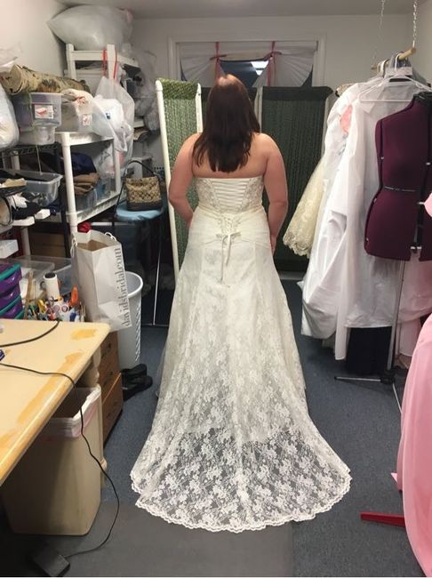 First dress fitting today...need to change my diet!