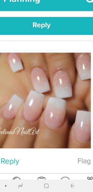 How are you getting your nails done for your wedding day? - 1