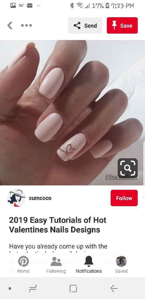 "something blue" bridal nails - 1