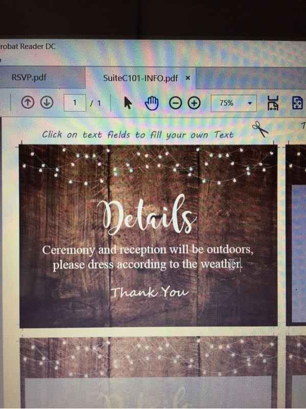 Invitation details insert