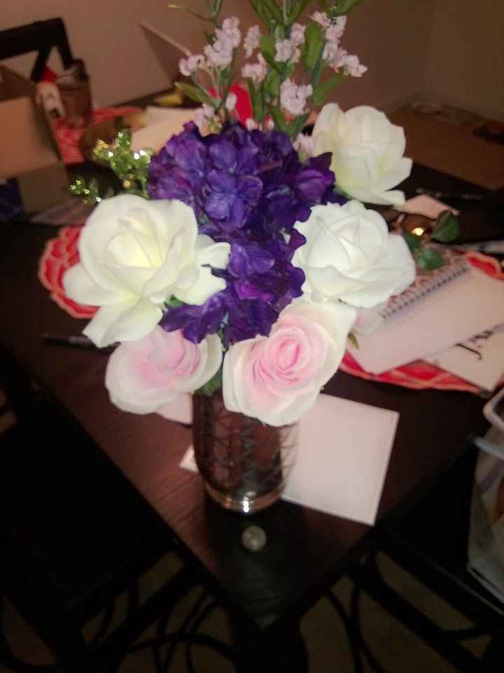 I started my "DIY" centerpieces...