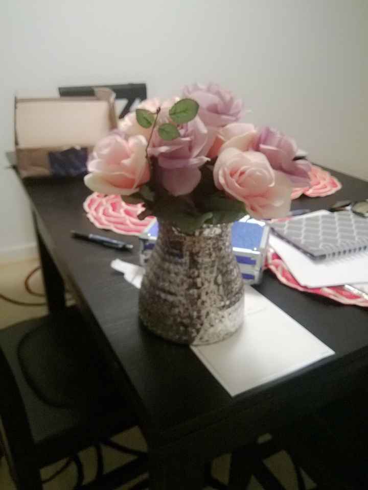 I started my "DIY" centerpieces...