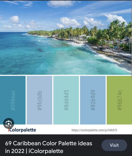 What type of colors look good with Royal Caribbean Blue and Turquoise 6