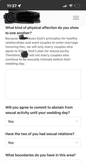 Abstaining from sex pre-wedding 1
