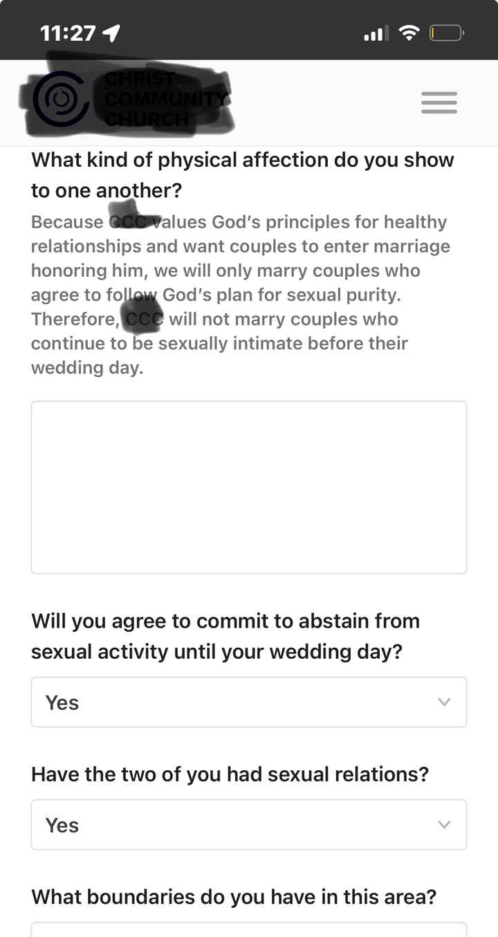 Abstaining from sex pre-wedding - 1