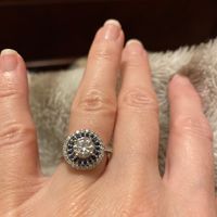 Does anyone have colored engagement/wedding ring - 1