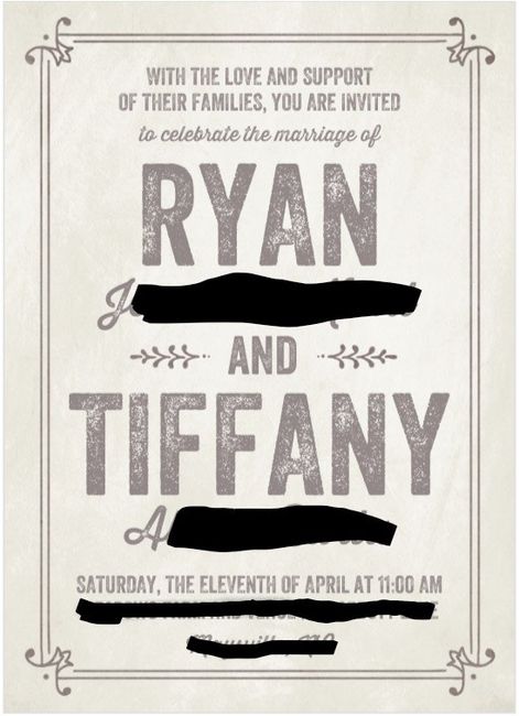 Wedding invitation. Chalkboard, to fit with our rustic theme