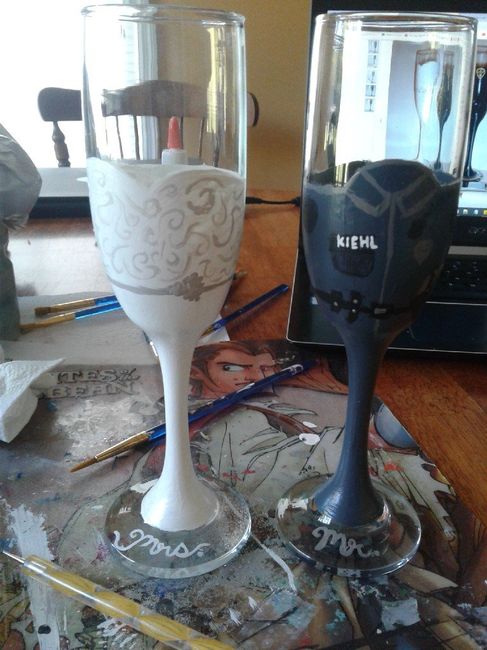 diy painted champagne glasses 3