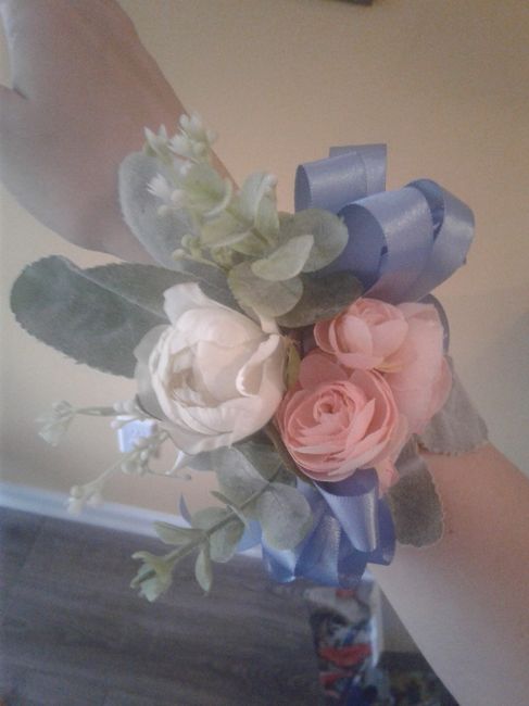 More diy Flowers! Trial corsage 1