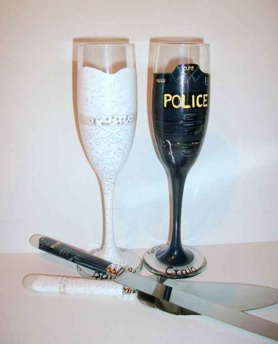 diy painted champagne glasses - 1