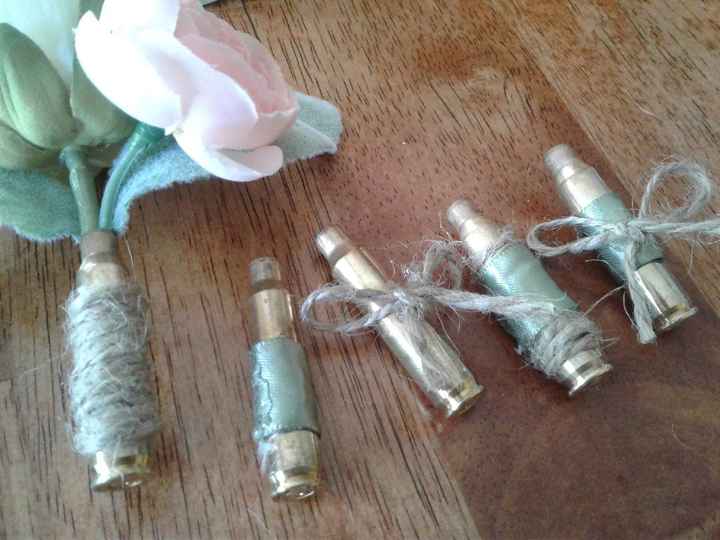 diy rustic bullet casing boutinneres - 2