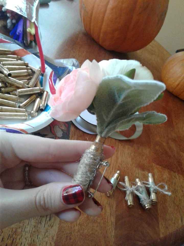 diy rustic bullet casing boutinneres - 3