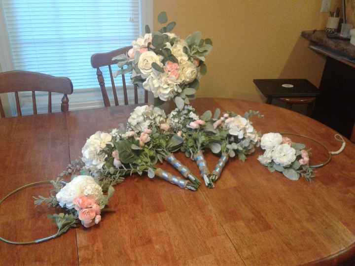 diy bm & moh boquets/floral hoops - 1
