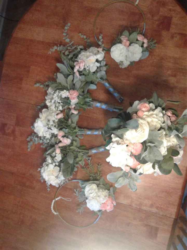 diy bm & moh boquets/floral hoops - 2
