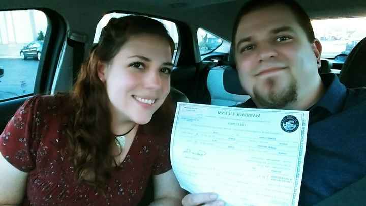 Marriage license!