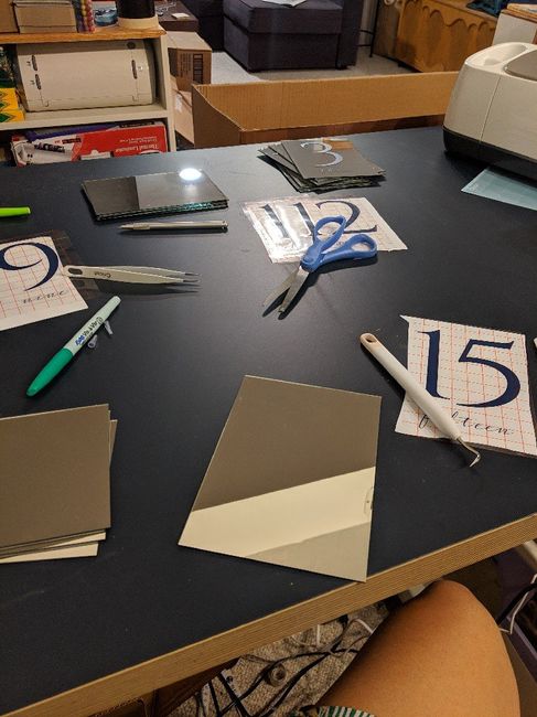 Diy of the weekend... table numbers - 1
