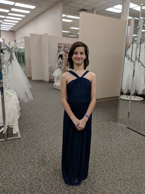 Does anyone have photos of David's Bridal Marine color for bridesmaids? Switching from Azazie.. 5