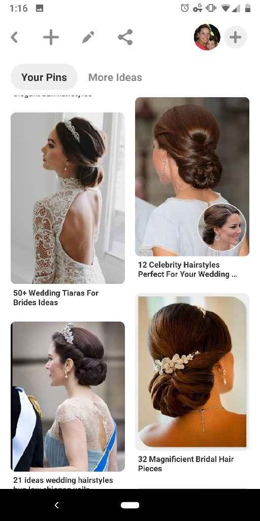 Veil over or under chignon? - 1