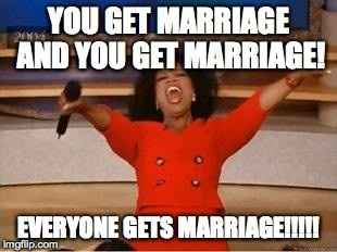 Same sex marriages nationwide!