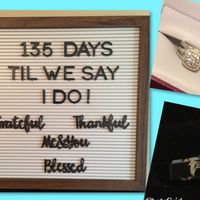 I LOVE our rings.  He is so excited about his Falcons ring.  He will have another white gold band an