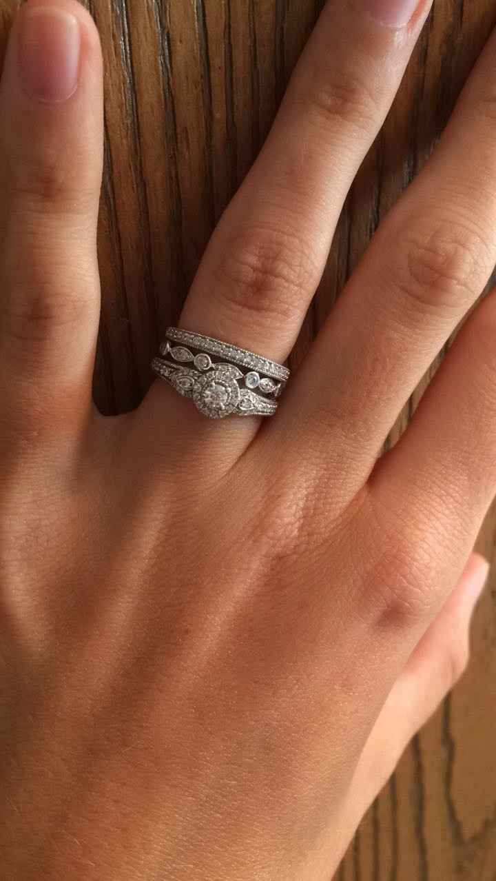 Finally in! Wedding band set!