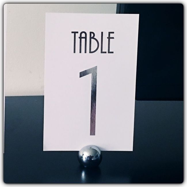 Table numbers