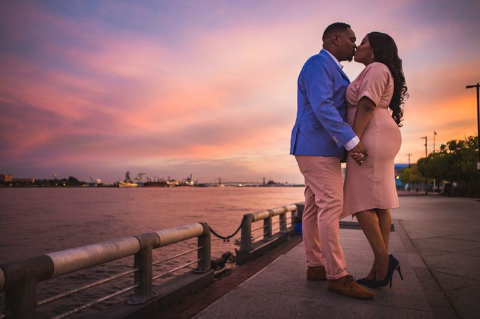 What did your fiance wear for engagement photos?