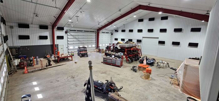 Need help! Metal shed building reception decor 7