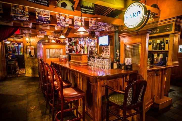 The bar at night