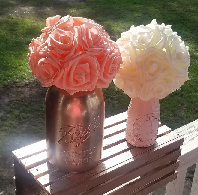 My diy Floral Mason Jar Centerpieces - 2