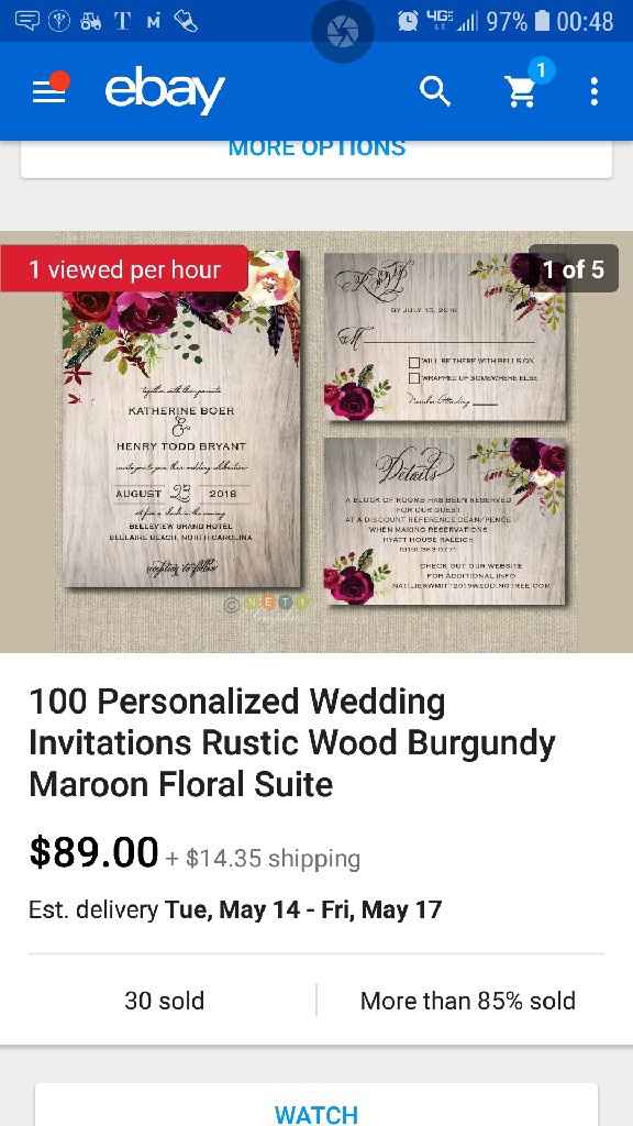 Invitation Cost - 1