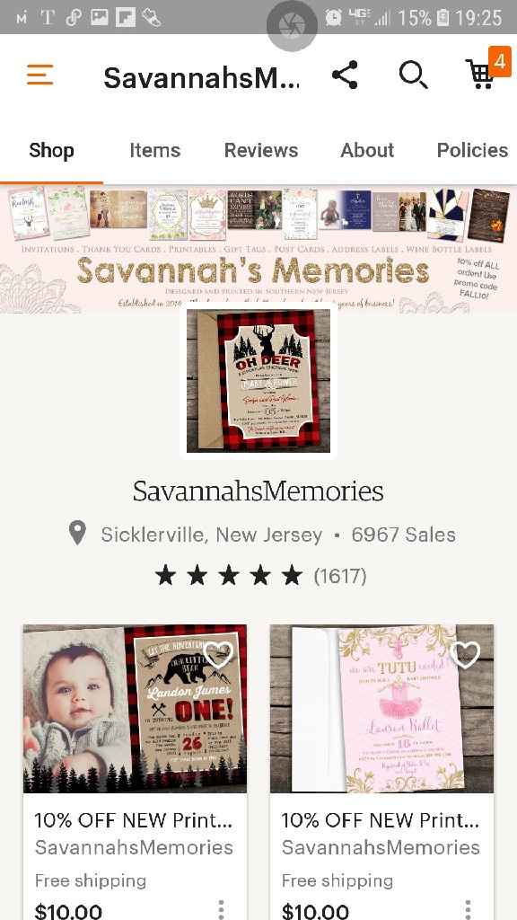 Needing Etsy sellers for invitations - 1