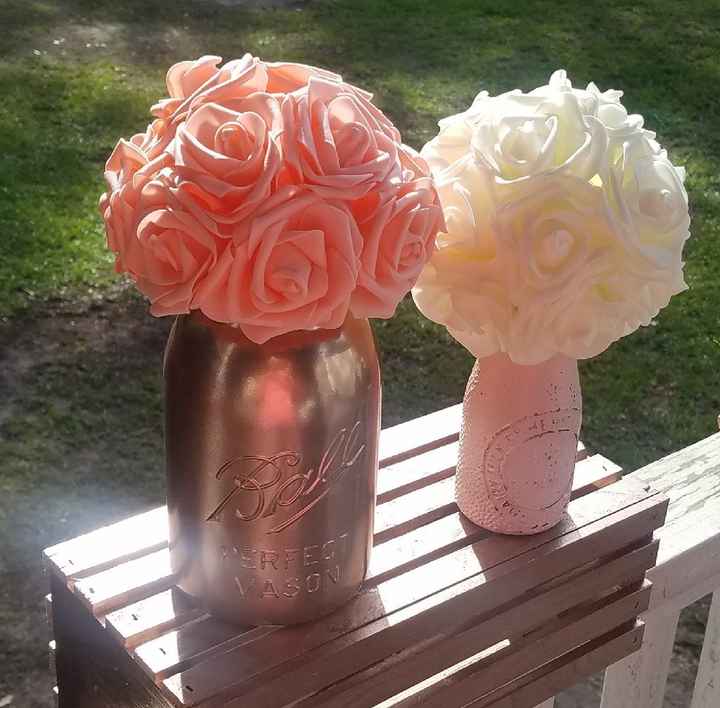 My diy Floral Mason Jar Centerpieces - 2