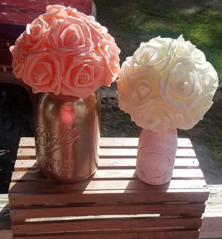 My diy Floral Mason Jar Centerpieces - 4