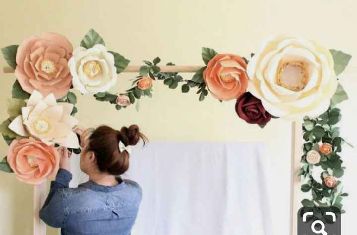 Giant paper flower ceremony backdrop! How to hang it? suggestions please! - 2