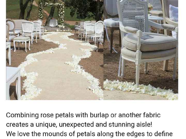 diy Aisle Runner Rose Petal Border - Stage 1 complete - 4