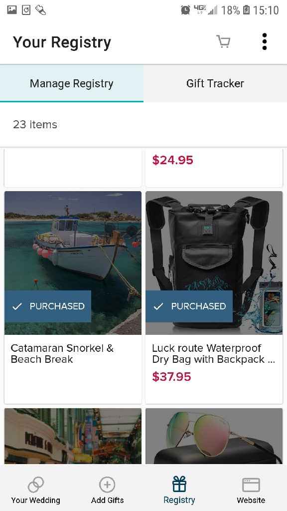 $ instead of registry/gifts - 4