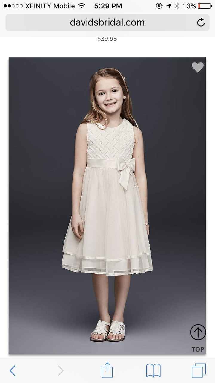 Flower girl dress dilemma