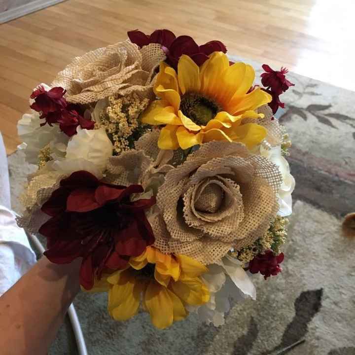 Fake flower bouquet