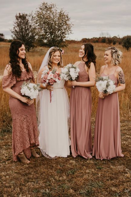 Bridesmaids: different styles in a few different shades 4