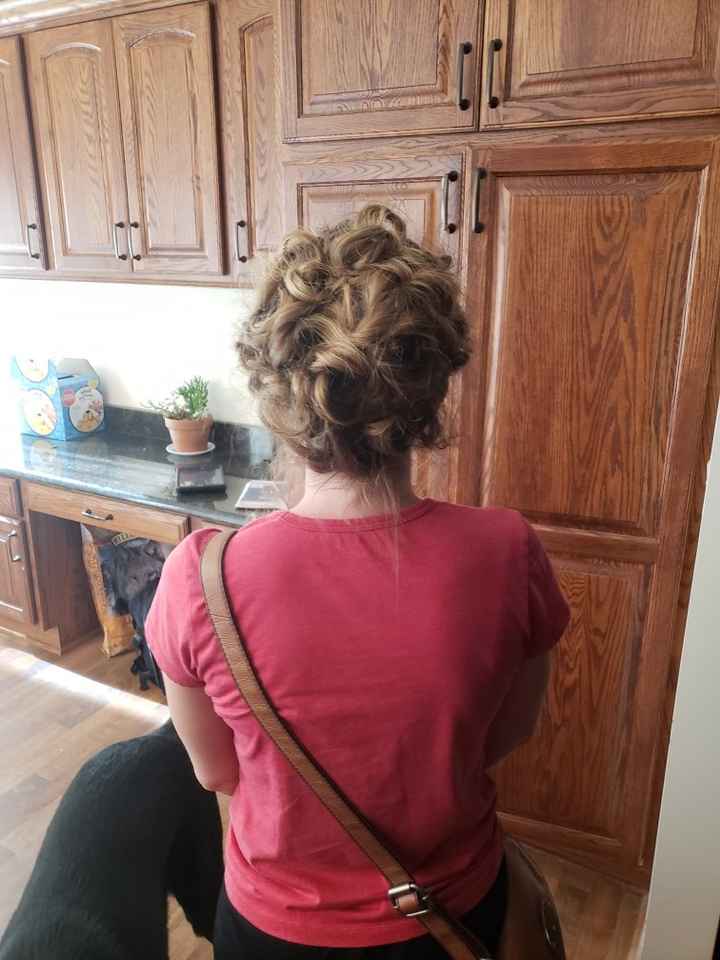 Veil or Flowers In Hair - 1