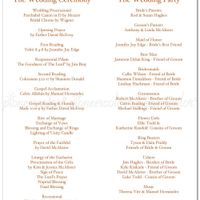 What do I include in a ceremony program?