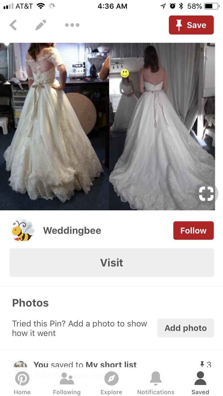 Bustling Lace Ballgown with Scalloped Trim - 1