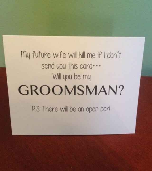 Asking groomsmen??