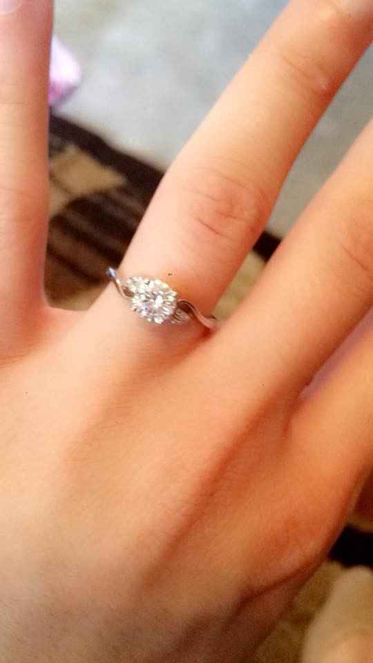 Not the wedding ring we're going to eventually have, but works as an engagement one