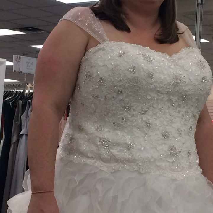 Oleg Cassini Organza Ruffle Skirt Wedding Dress - 8CWG568