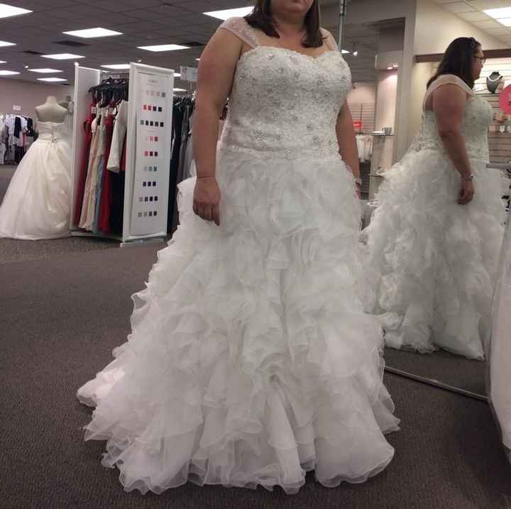 Oleg Cassini Organza Ruffle Skirt Wedding Dress - 8CWG568