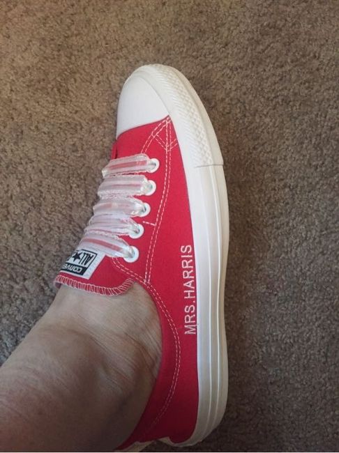 Custom converse sneakers.